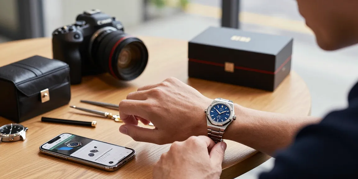 Discover luxury clone watches in a stylish urban setting, showcasing premium design and craftsmanship.