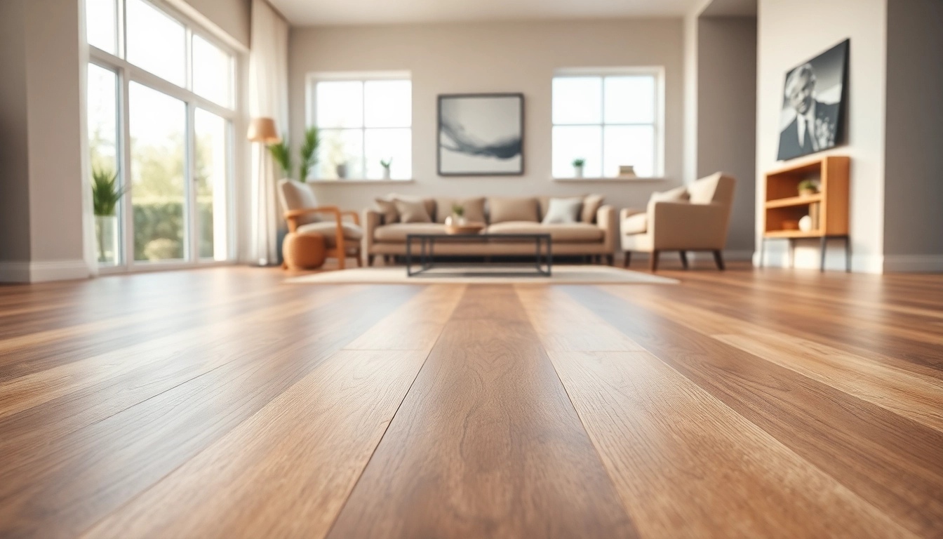Highlighting waterproof vinyl flooring's elegant finish in a modern living room setting.