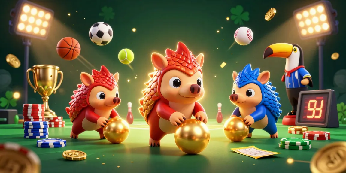 Engage with U31's thrilling casino action showcasing pangolins in a vibrant match with dynamic sports elements.