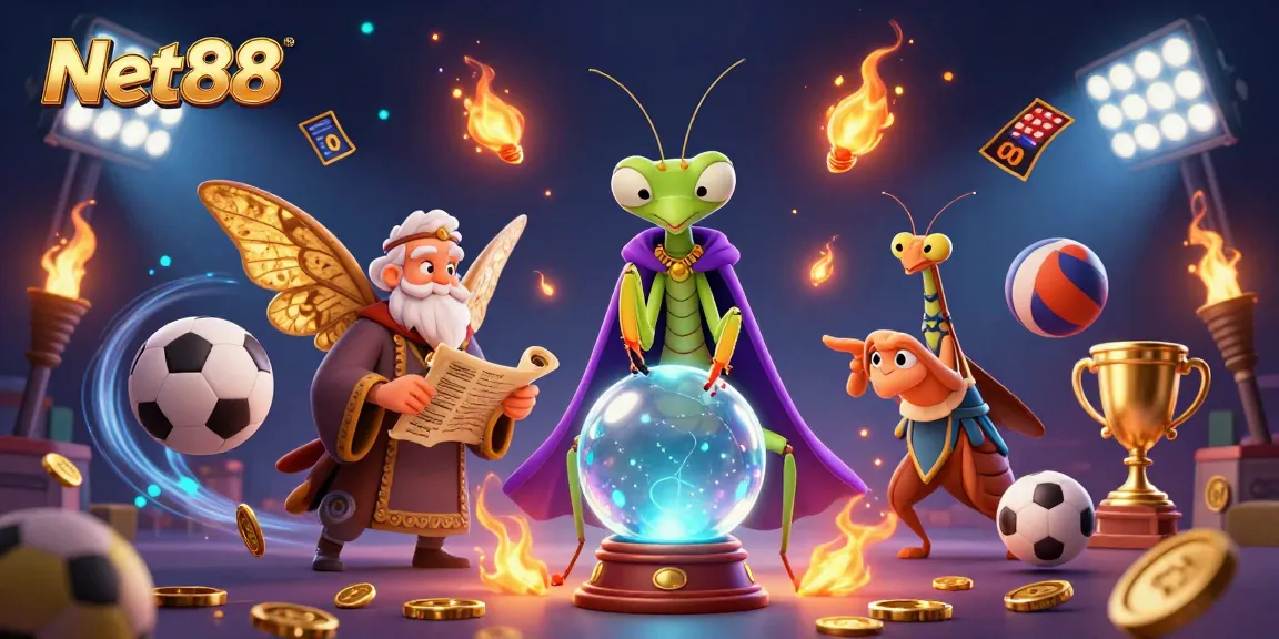 Betting on Net88 while enjoying vibrant 3D sports-themed casino illustration with trophies and dynamic elements.