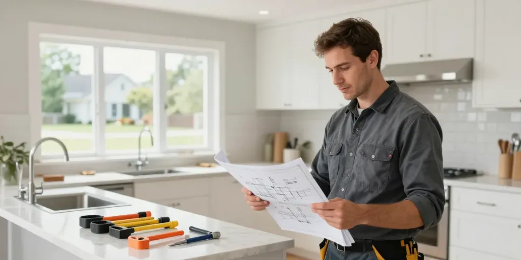 Professional contractor at work, focusing on slot gacor renovations at a trusted local service provider.