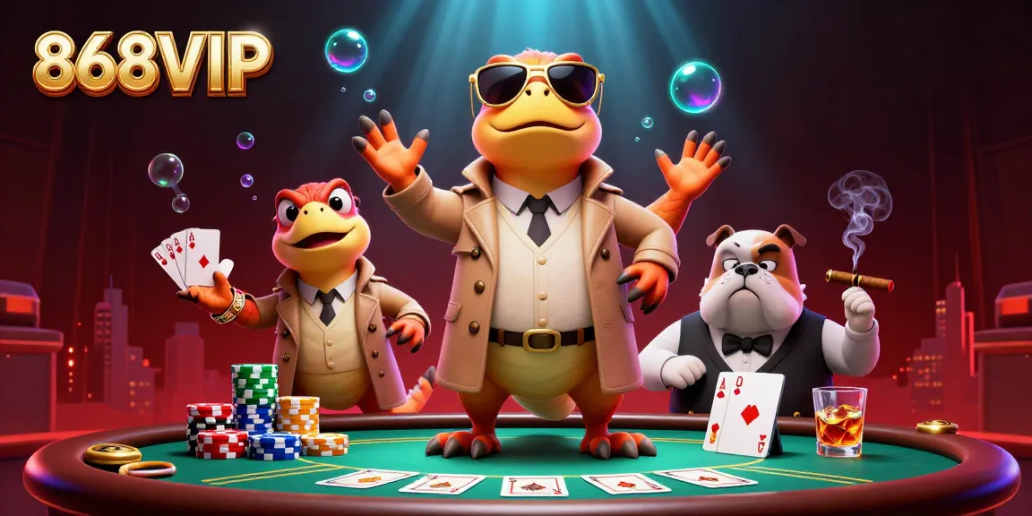 Engage with 868VIP as raptors venture into a vibrant casino scene packed with thrilling poker elements.