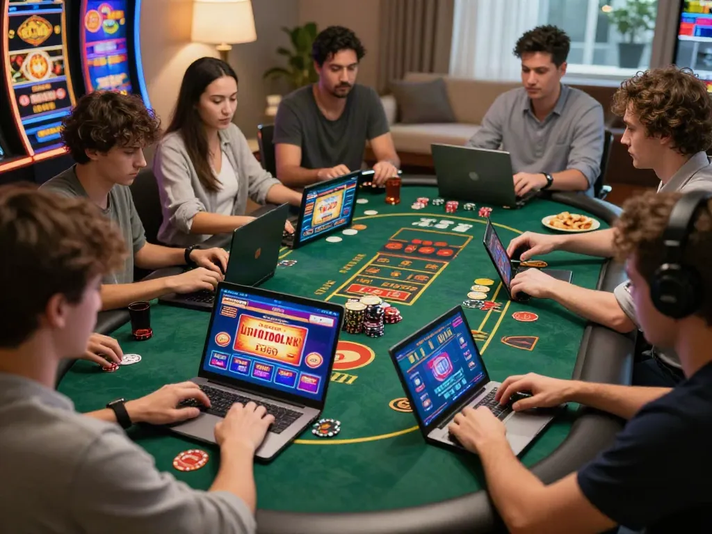 Players enjoying casino non gamstop games online in a cozy setting