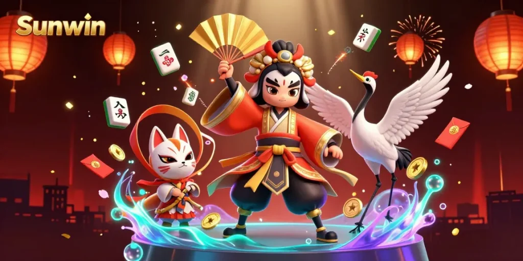 Bet on Sunwin's dynamic casino gameplay with vibrant symbols and immersive graphics.
