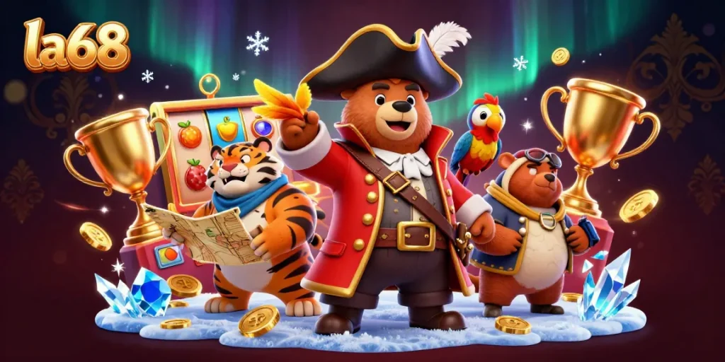 Engage with la68's vibrant slot machine adventure featuring pirates and treasure!