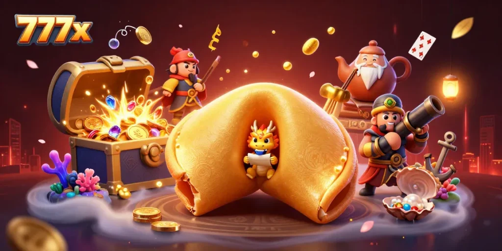 Engage with thrilling 777x experiences featuring a wise dragon and gold-filled fortunes in an enchanting scene.