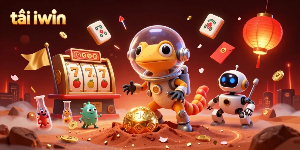 Engage with tải iwin by exploring a golden casino in this vibrant 3D scene.