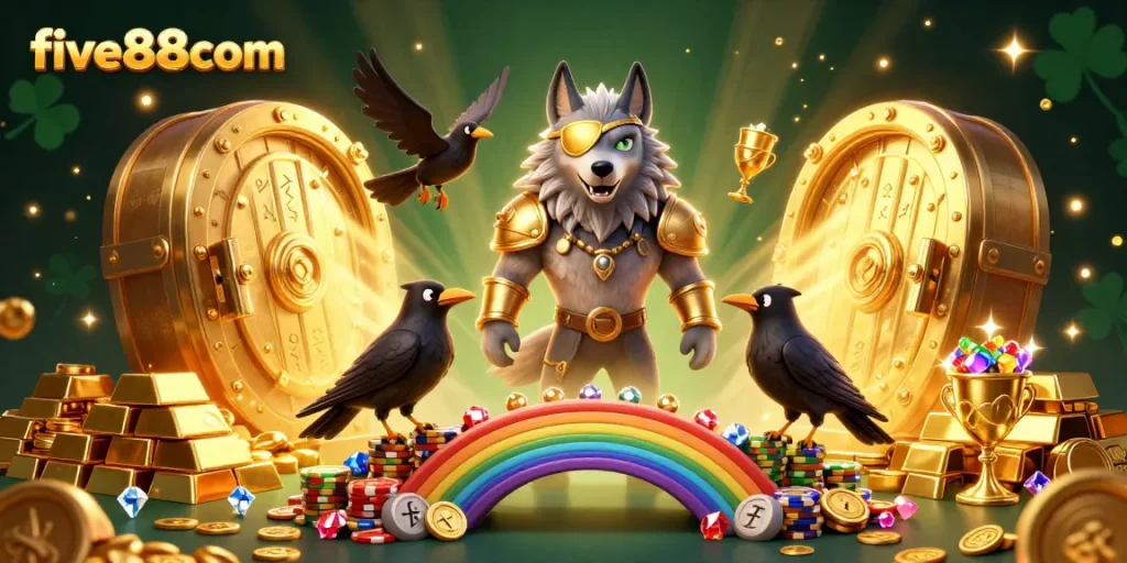 Engage with five88com's thrilling games as Odin and his ravens guard a treasure-filled casino.