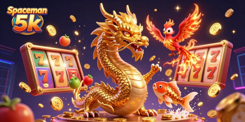 Putaran Spaceman 5k menawarkan jackpot dengan simbol slot berkilau dan peluang menang besar.