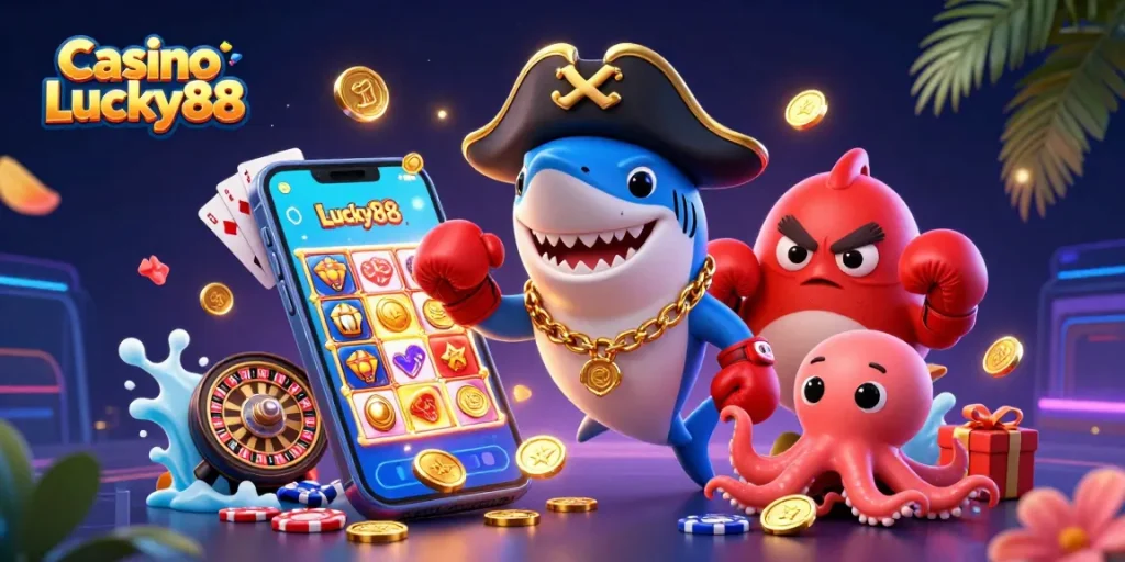 Engage in gaming fun with Casino Lucky88, featuring exciting characters and rewards!