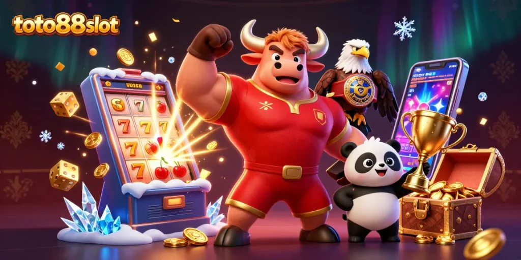 Experience the thrilling action on toto88slot with dynamic characters and vibrant casino game elements.