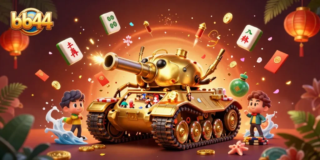 Experience thrilling action at bb44 with a vibrant 3D casino illustration showcasing a miniature gaming world.