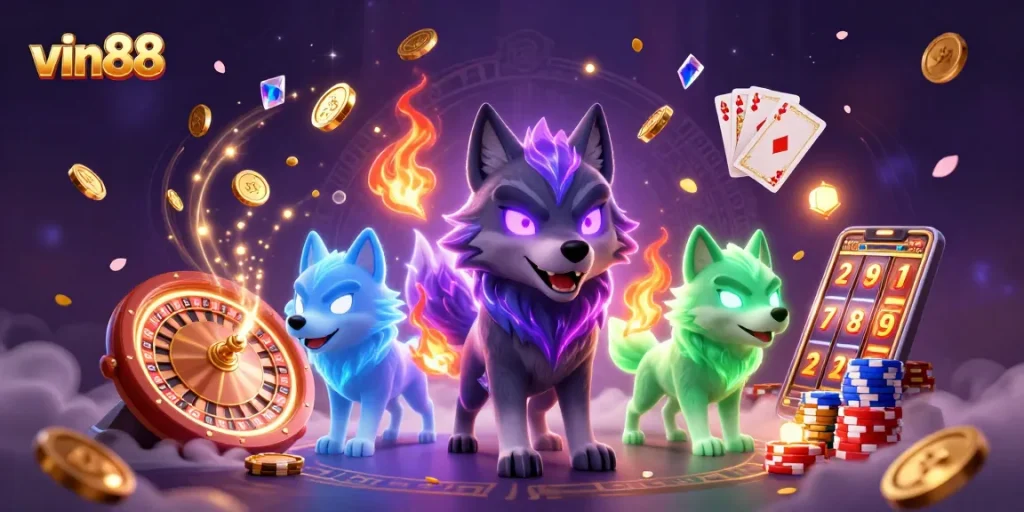 Experience exciting gameplay at vin88 with mystical wolves and dynamic casino elements